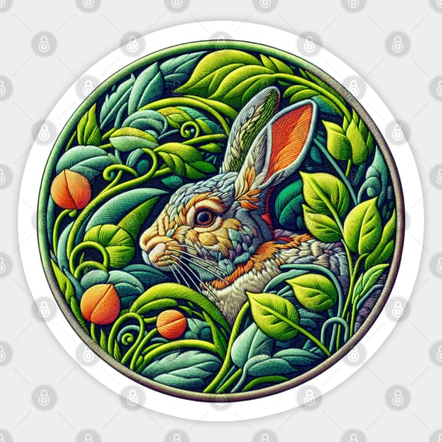 Bunny Hiding in Spring Sticker by Xie